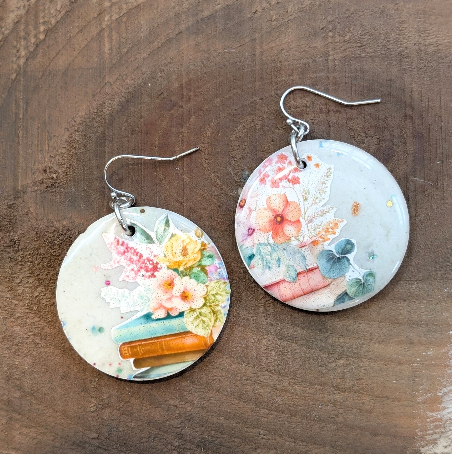 Round Bibliophile Earrings