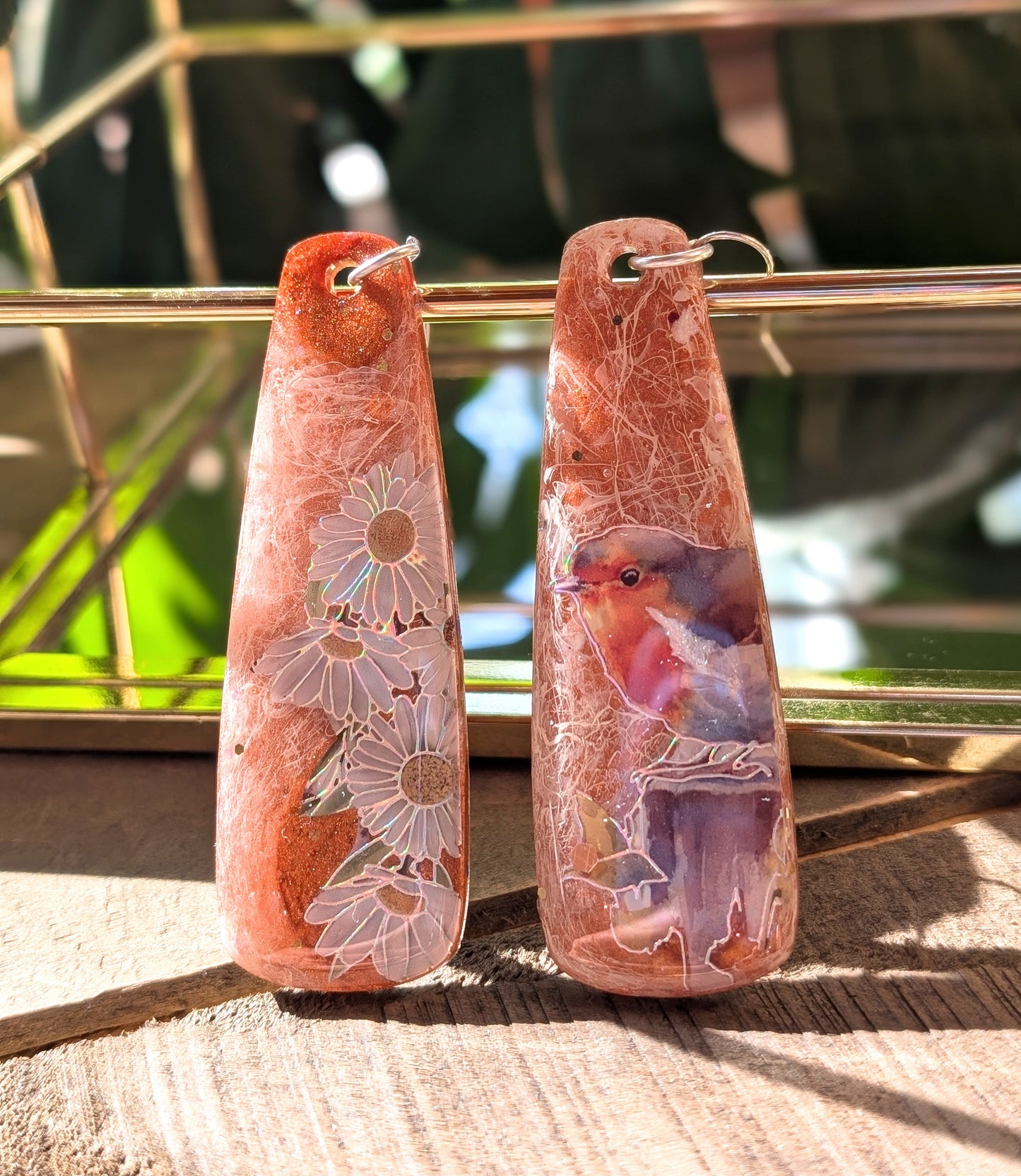 Bird and Daisy Earrings