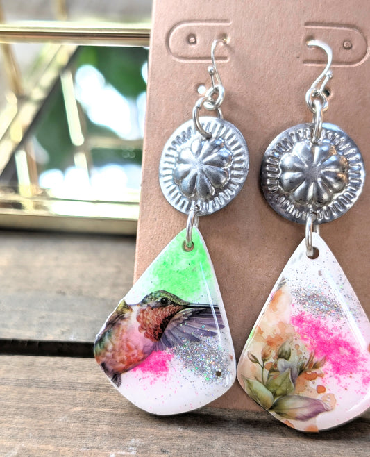 Bright Hummingbird Earrings