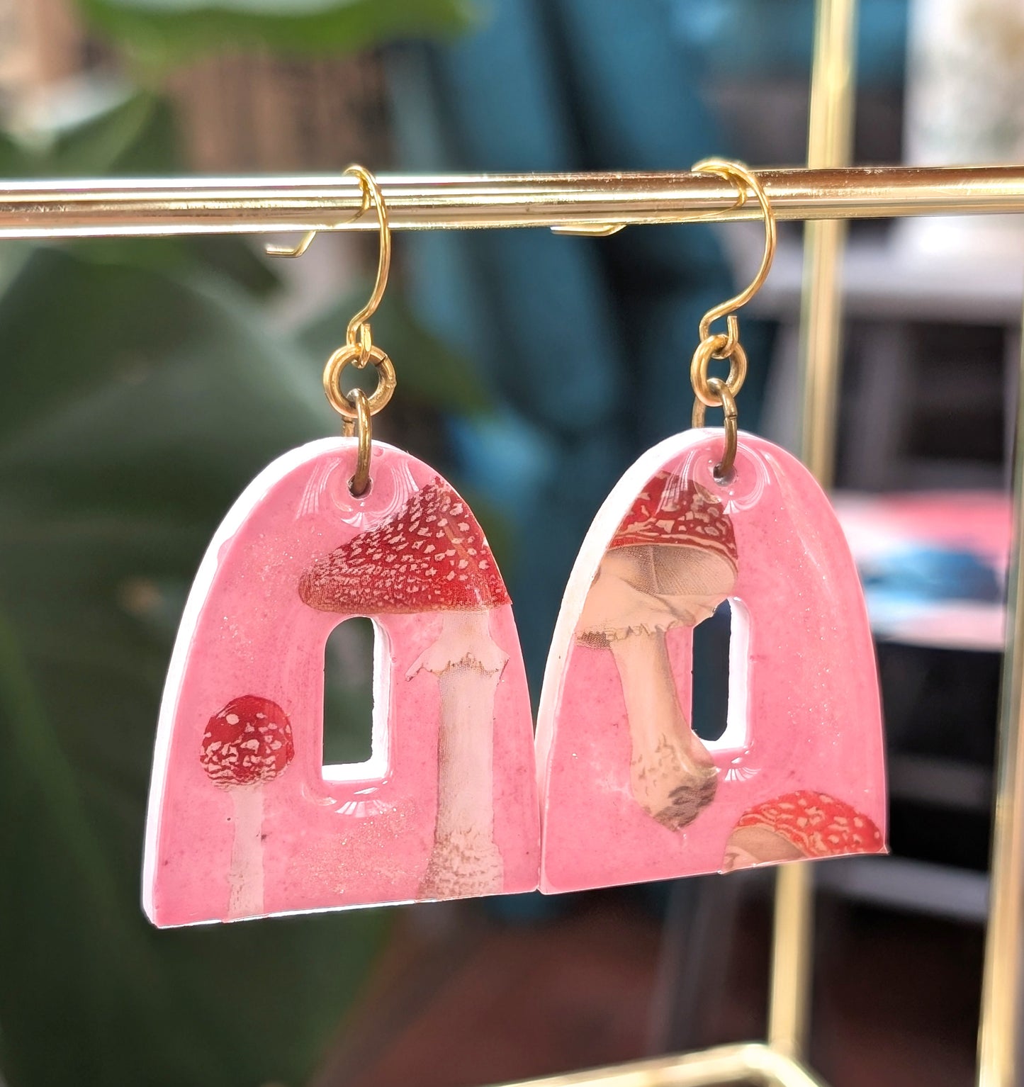 Bold Mushroom Earrings
