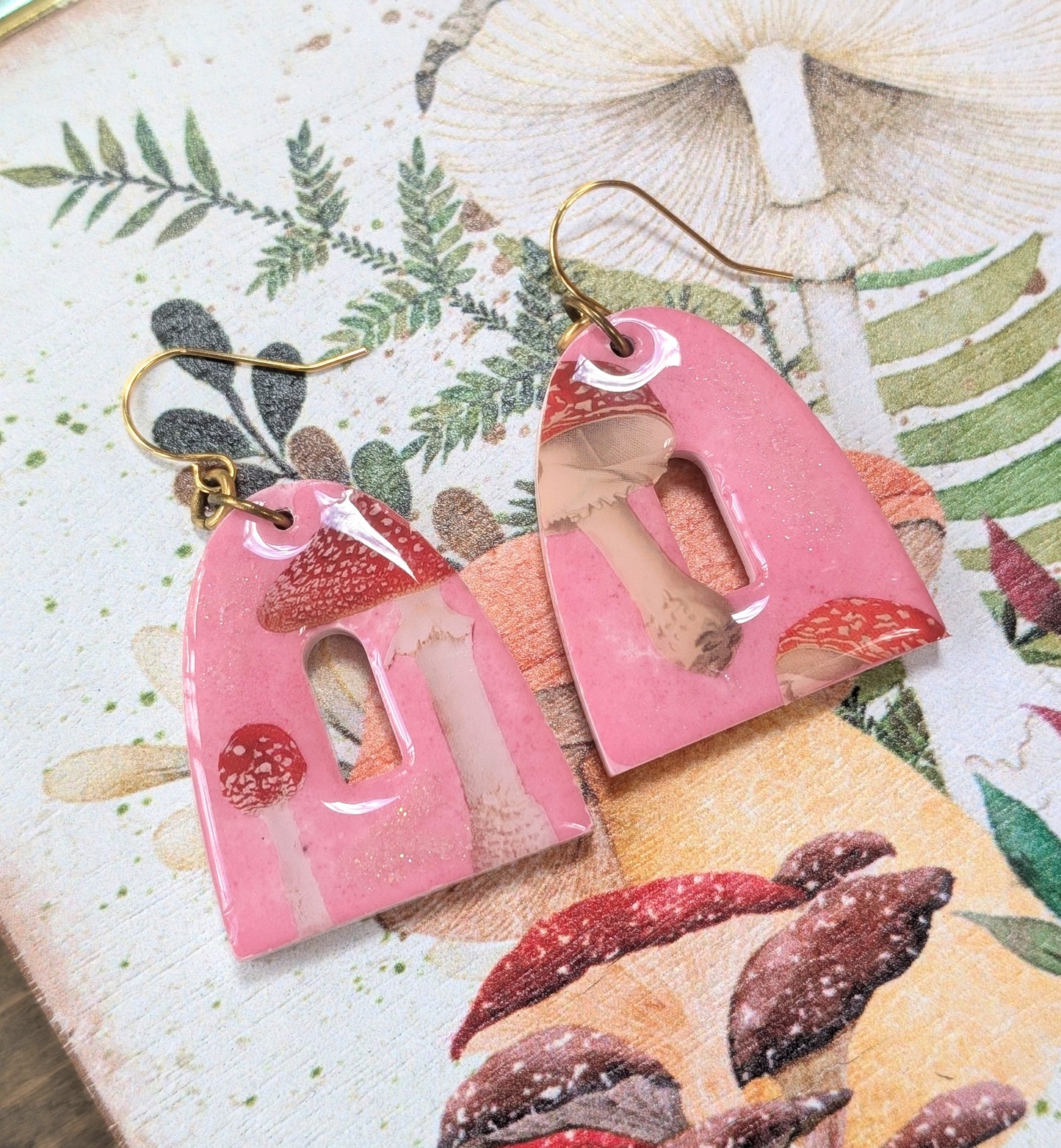 Bold Mushroom Earrings