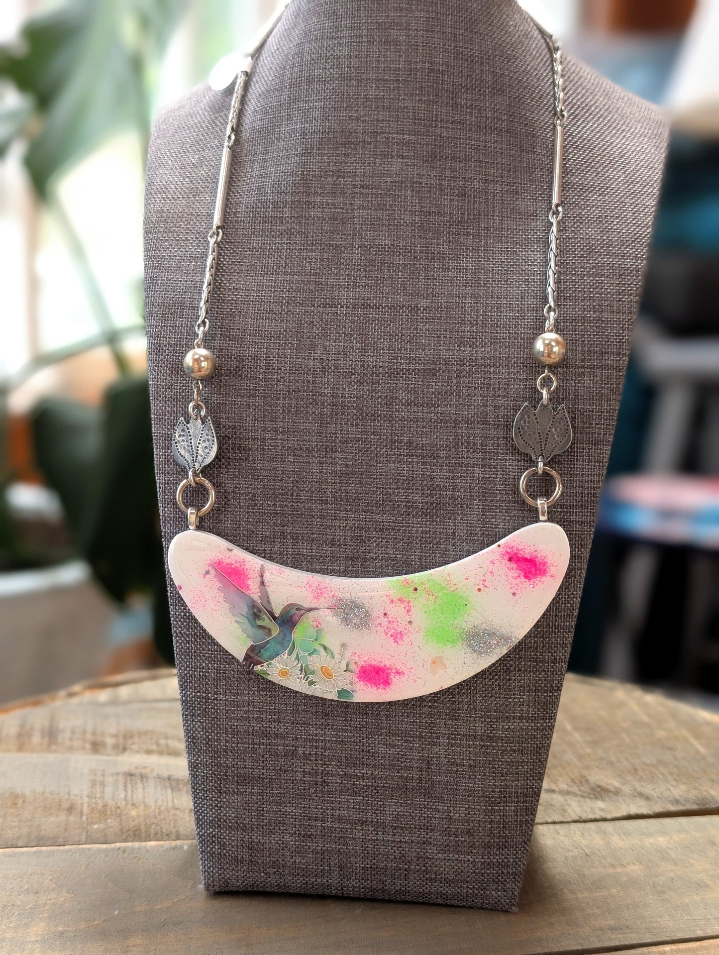 Bright Hummingbird Necklace