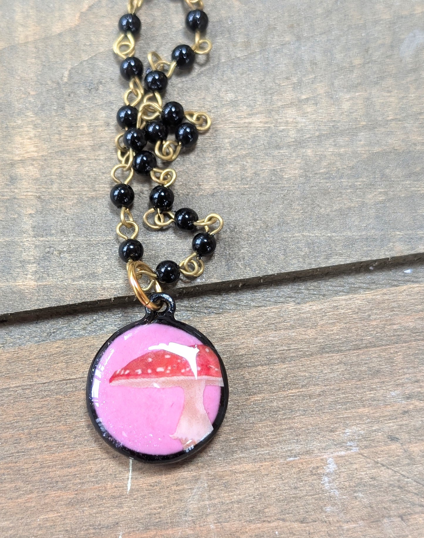 Little Red Mushroom Necklace