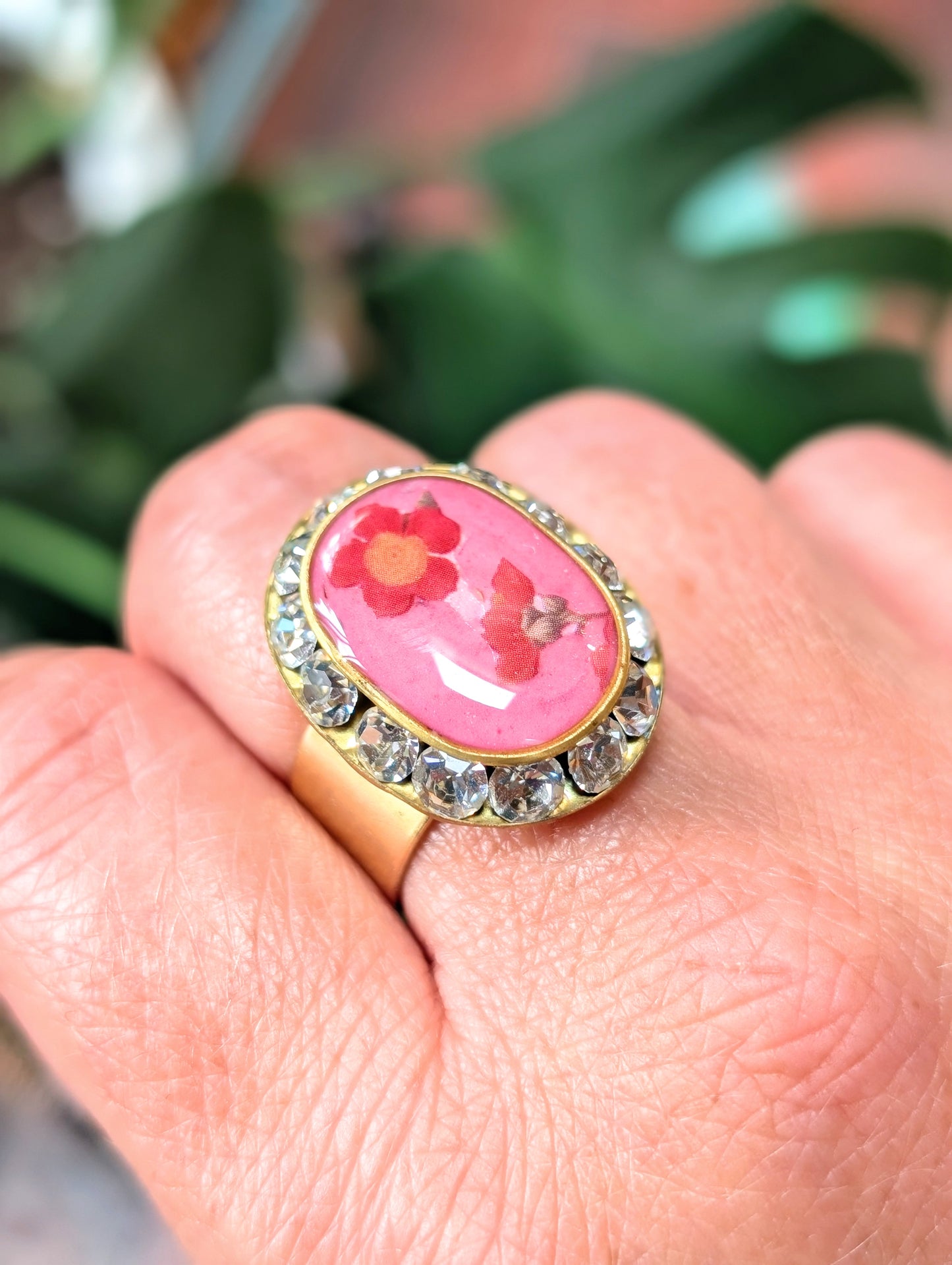 Bright Pink Sparkle Ring