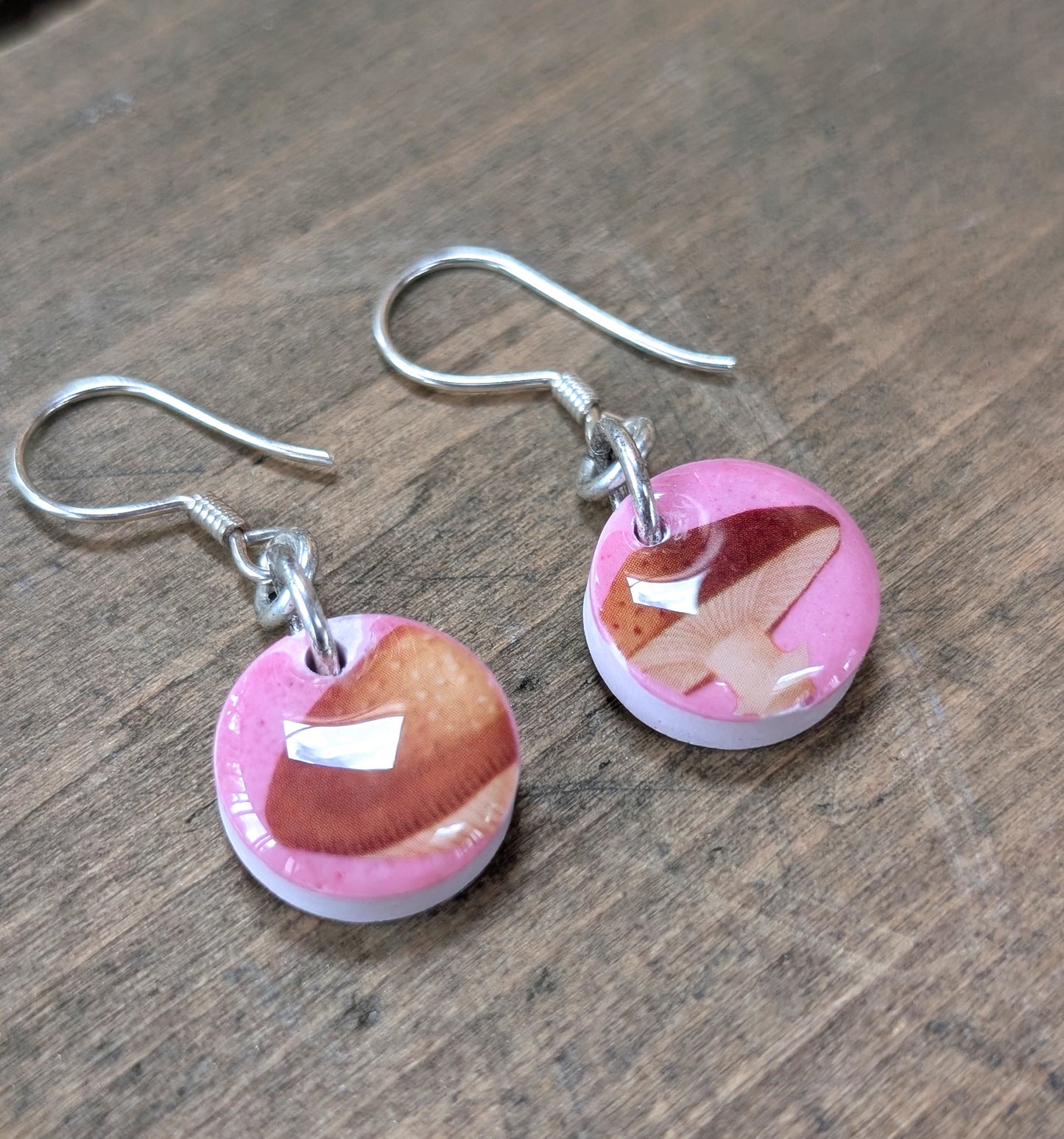 Round Mushroom Drop Earrings