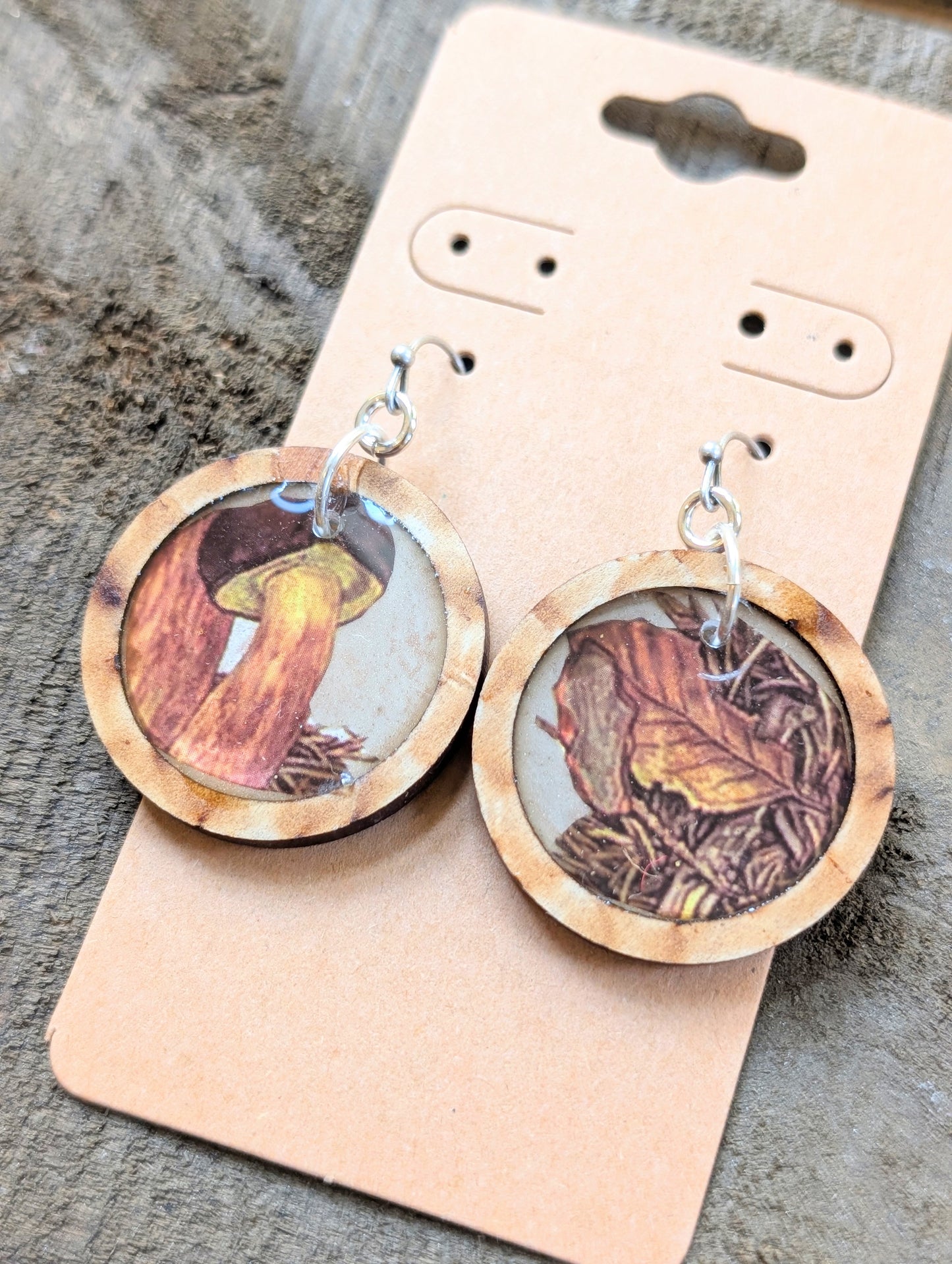 Round Mushroom Earrings