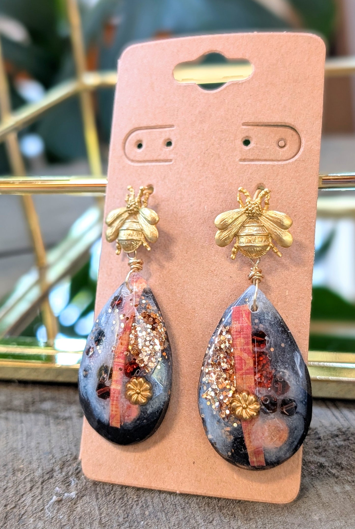 Bees in the Autumn Earrings