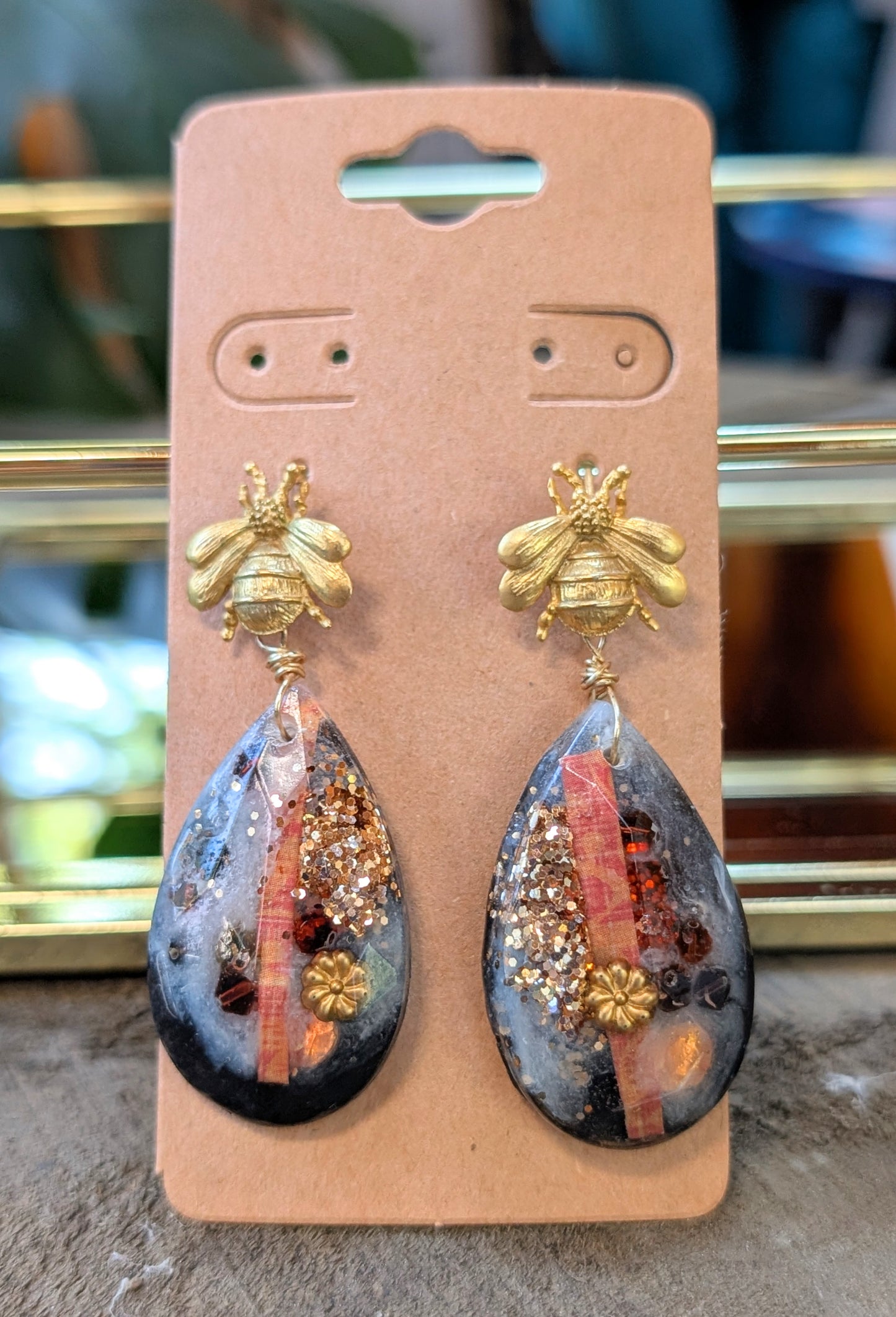 Bees in the Autumn Earrings