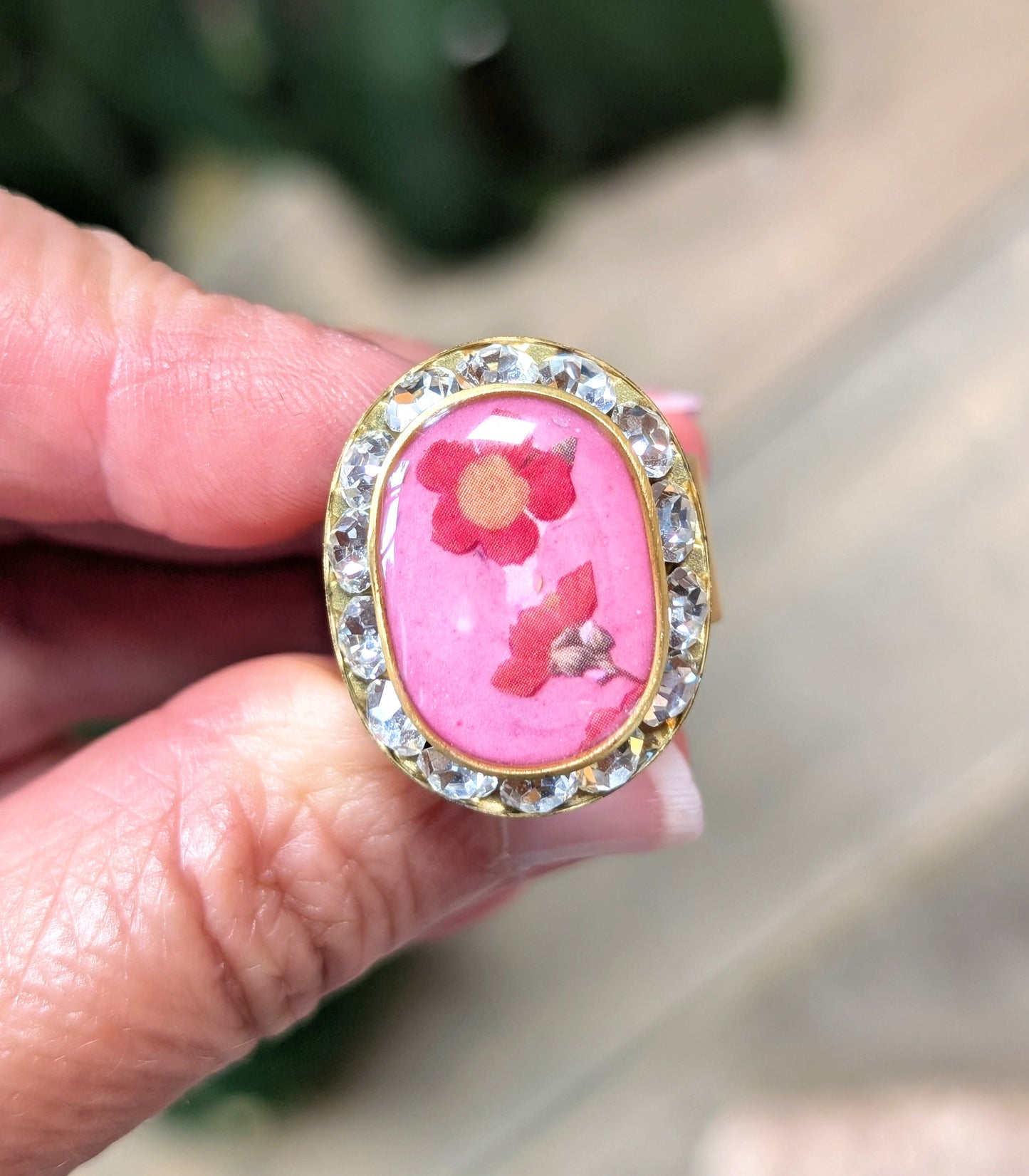 Bright Pink Sparkle Ring