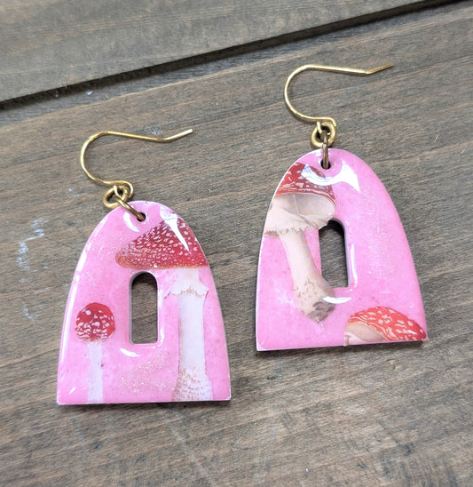 Bold Mushroom Earrings
