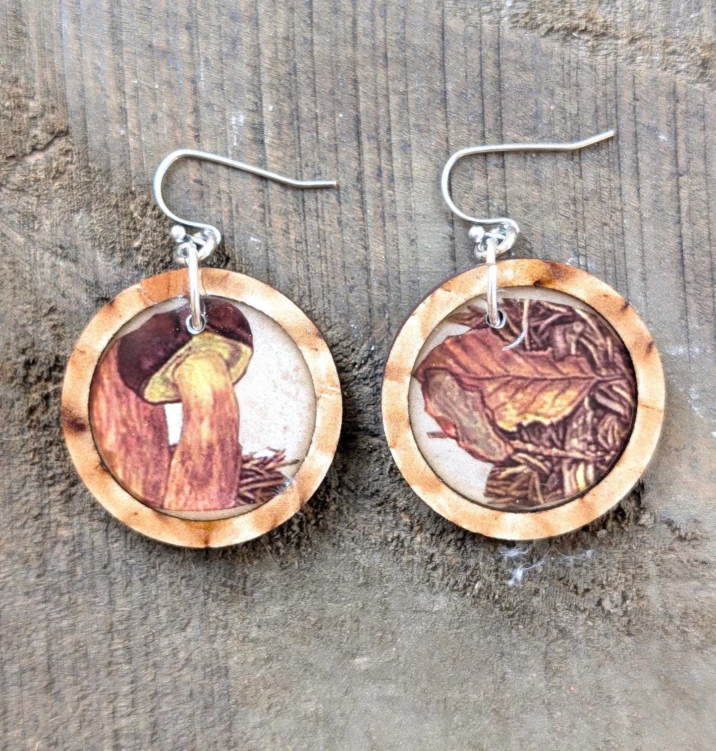 Round Mushroom Earrings