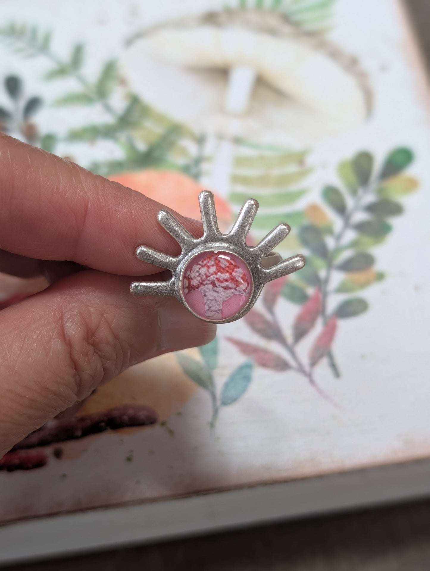 Sunburst Mushroom Ring