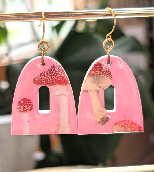 Bold Mushroom Earrings