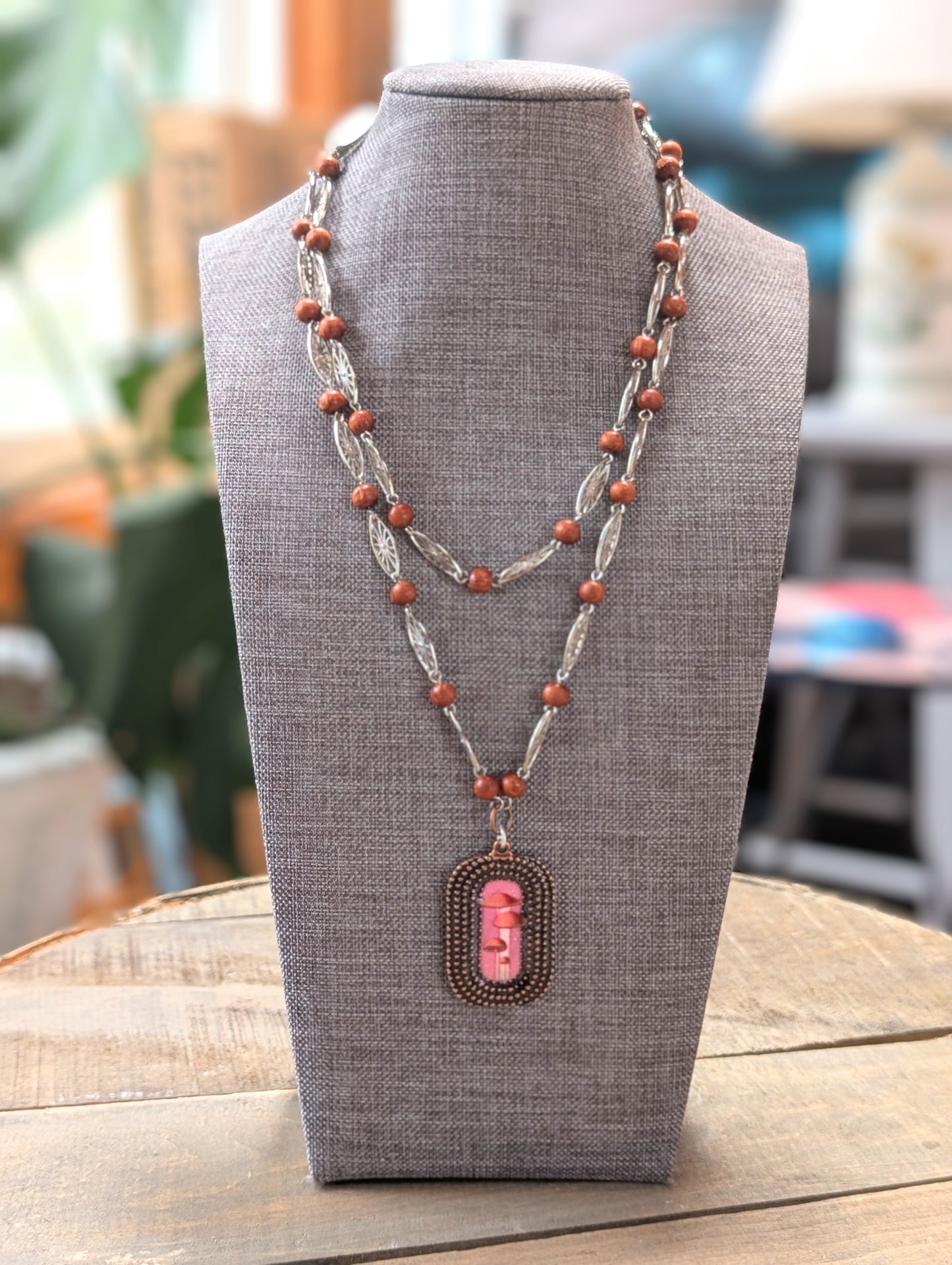 Long Mushroom Necklace