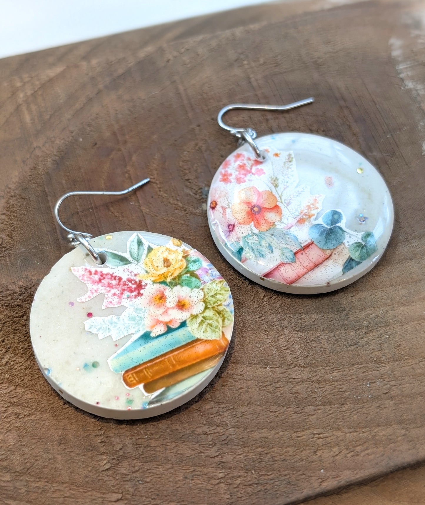 Round Bibliophile Earrings