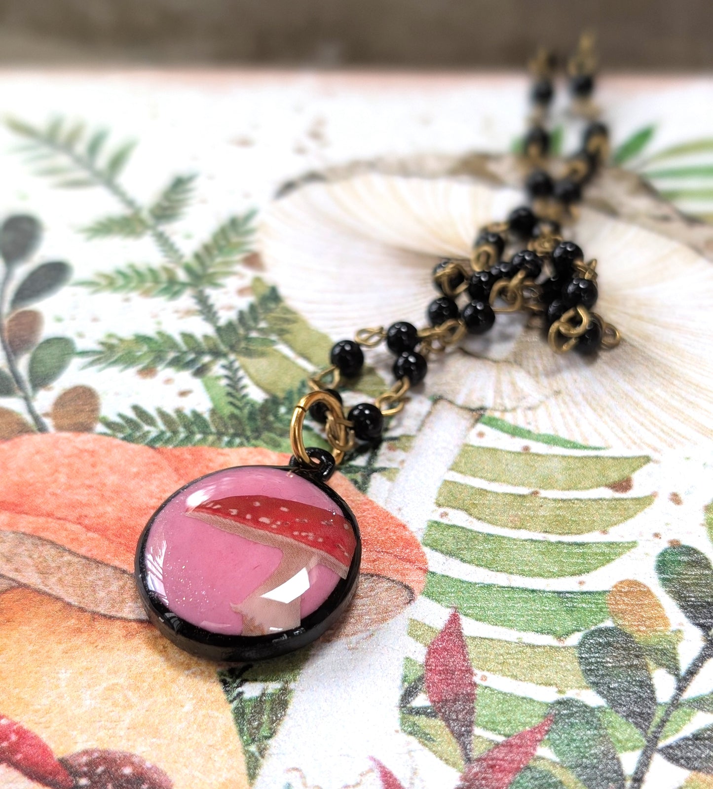 Little Red Mushroom Necklace