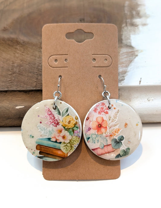 Round Bibliophile Earrings