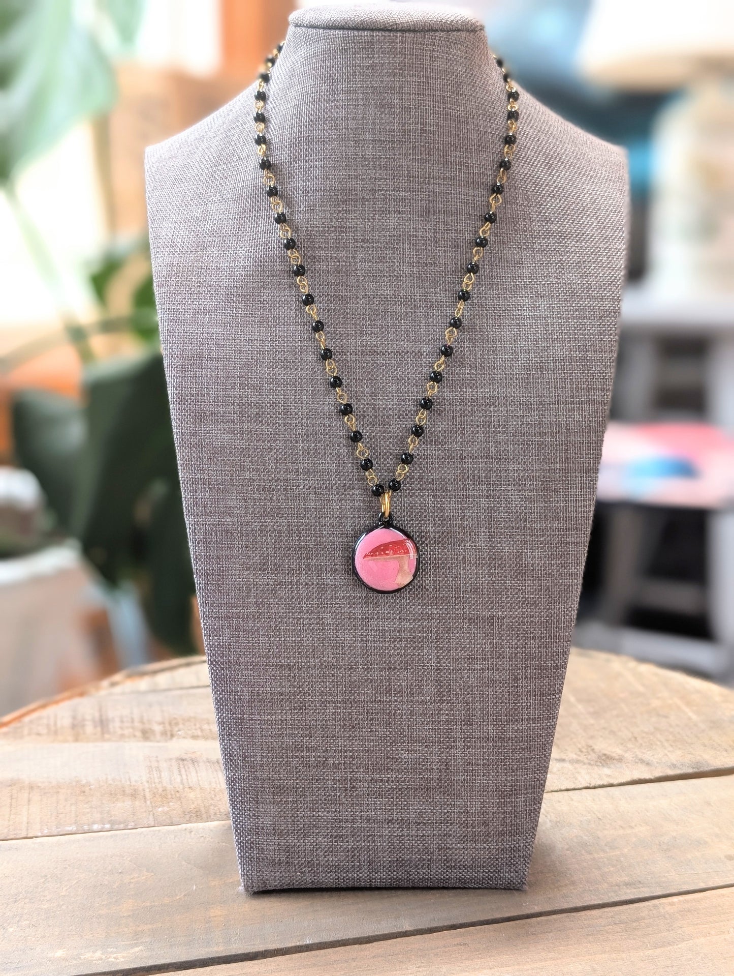 Little Red Mushroom Necklace