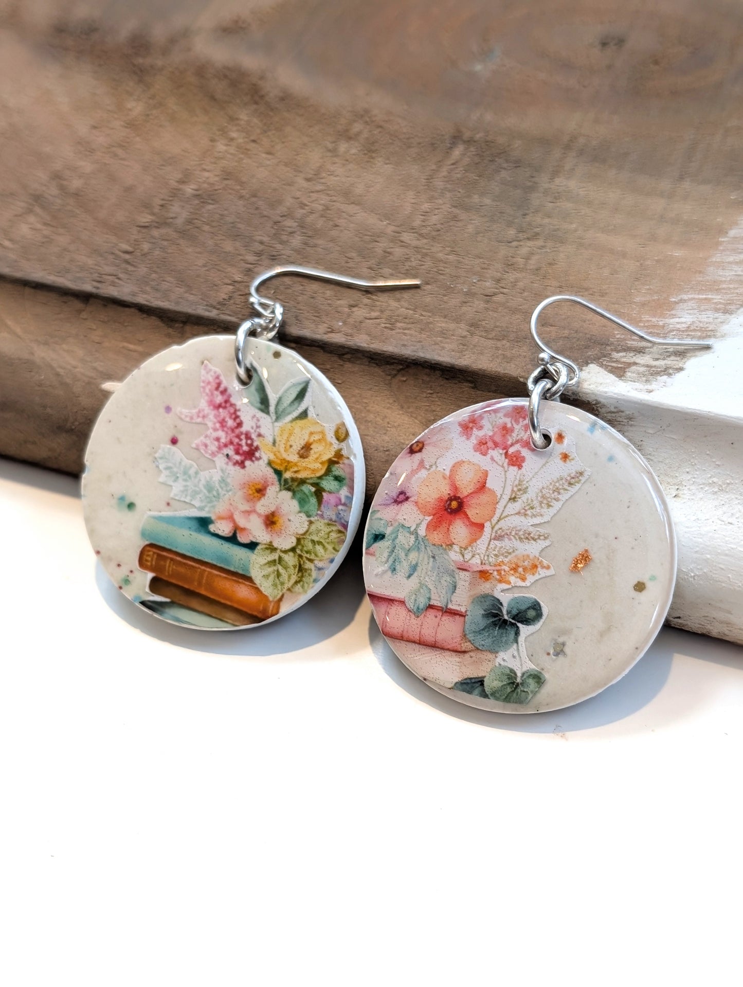 Round Bibliophile Earrings