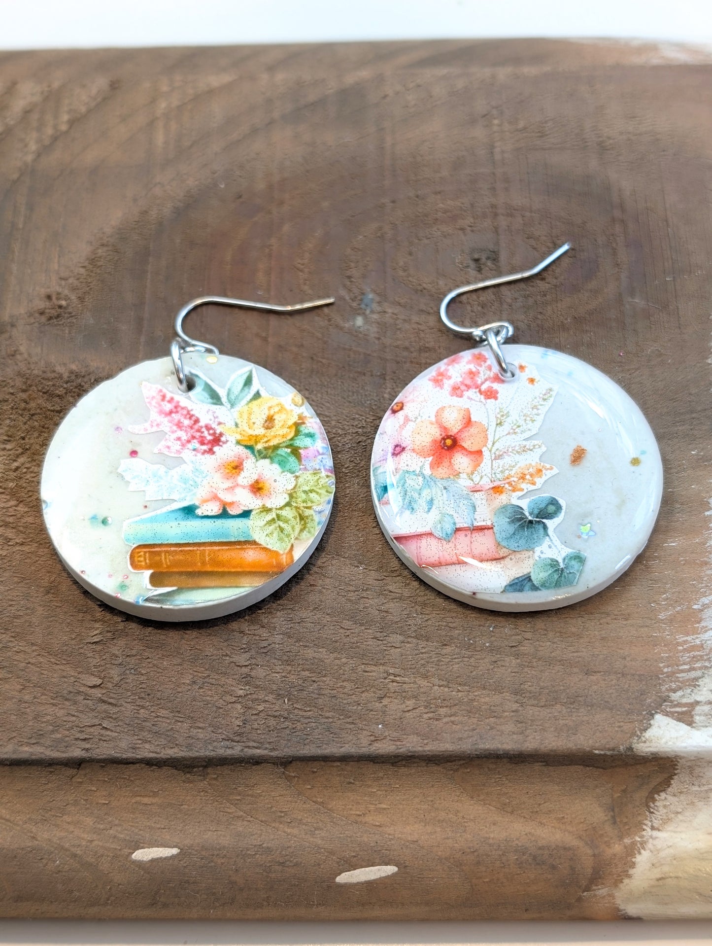 Round Bibliophile Earrings