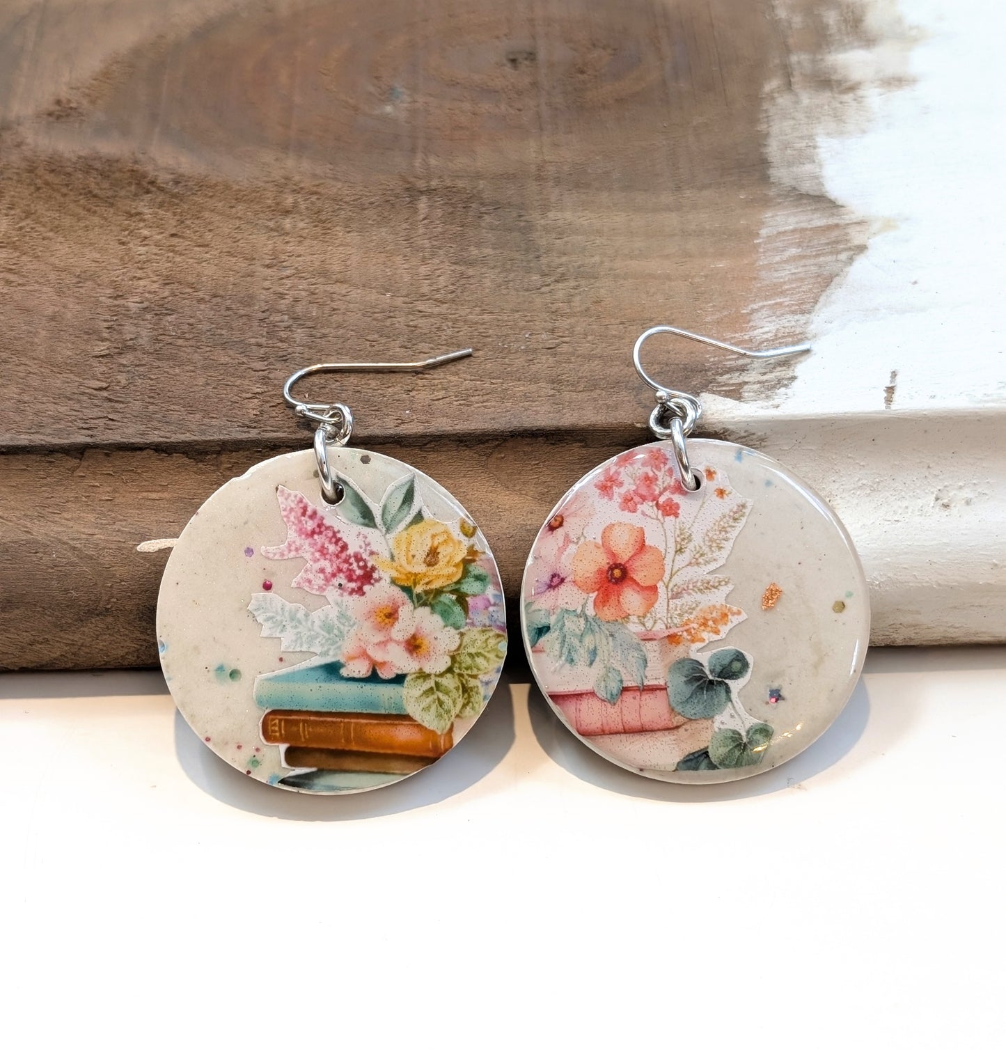 Round Bibliophile Earrings