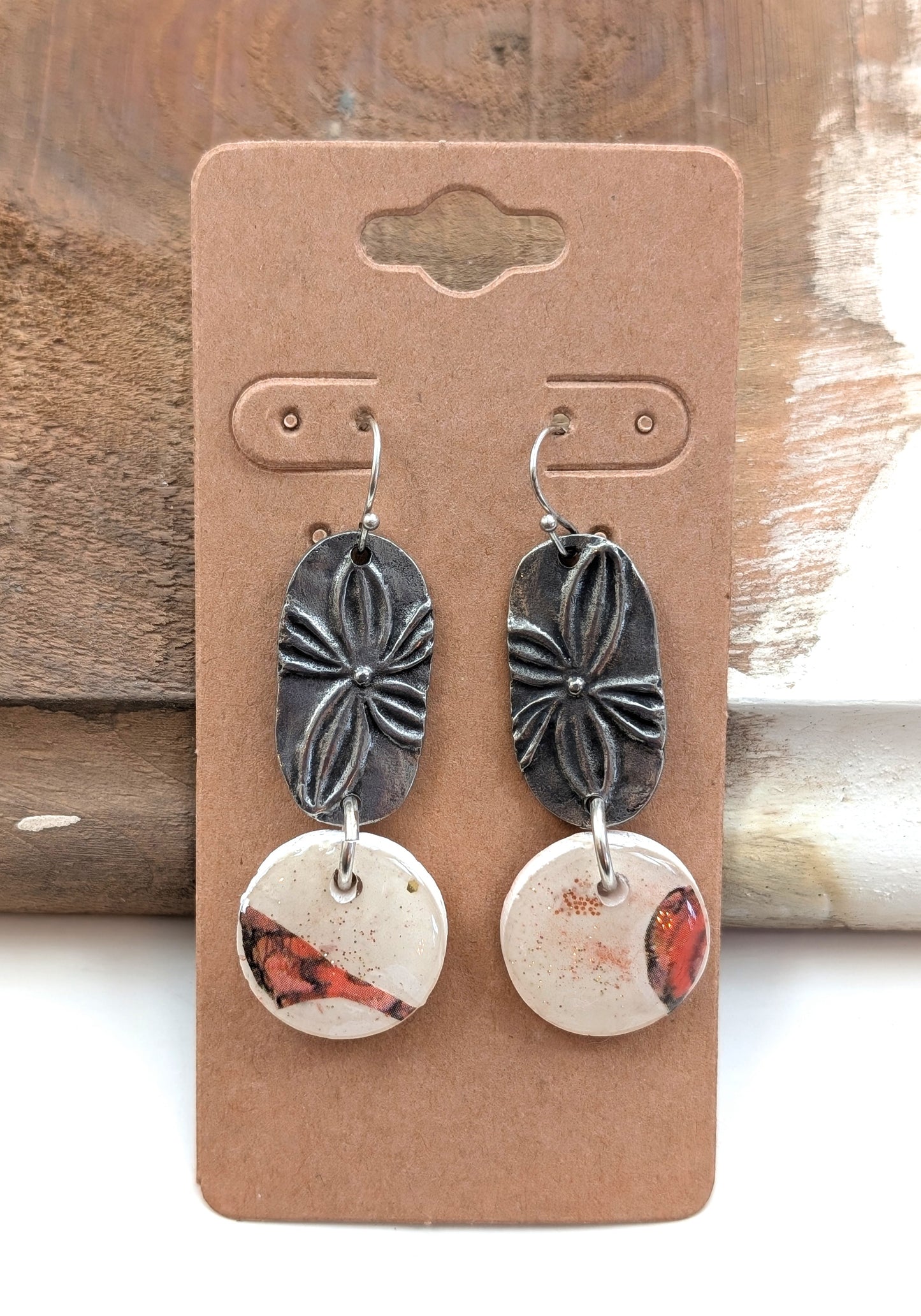 Floral Silver Storybook Earrings