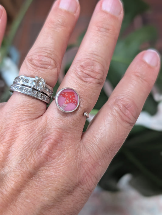 Tiny Red Capped Mushroom Ring