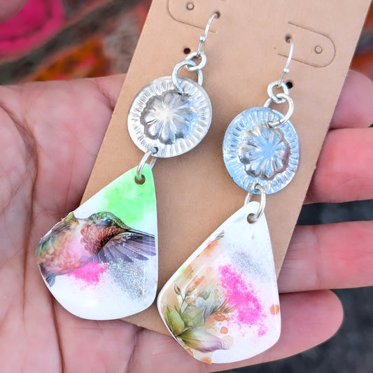 Bright Hummingbird Earrings