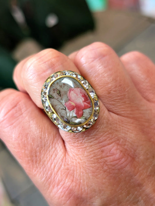 Pink Rose Sparkle Ring