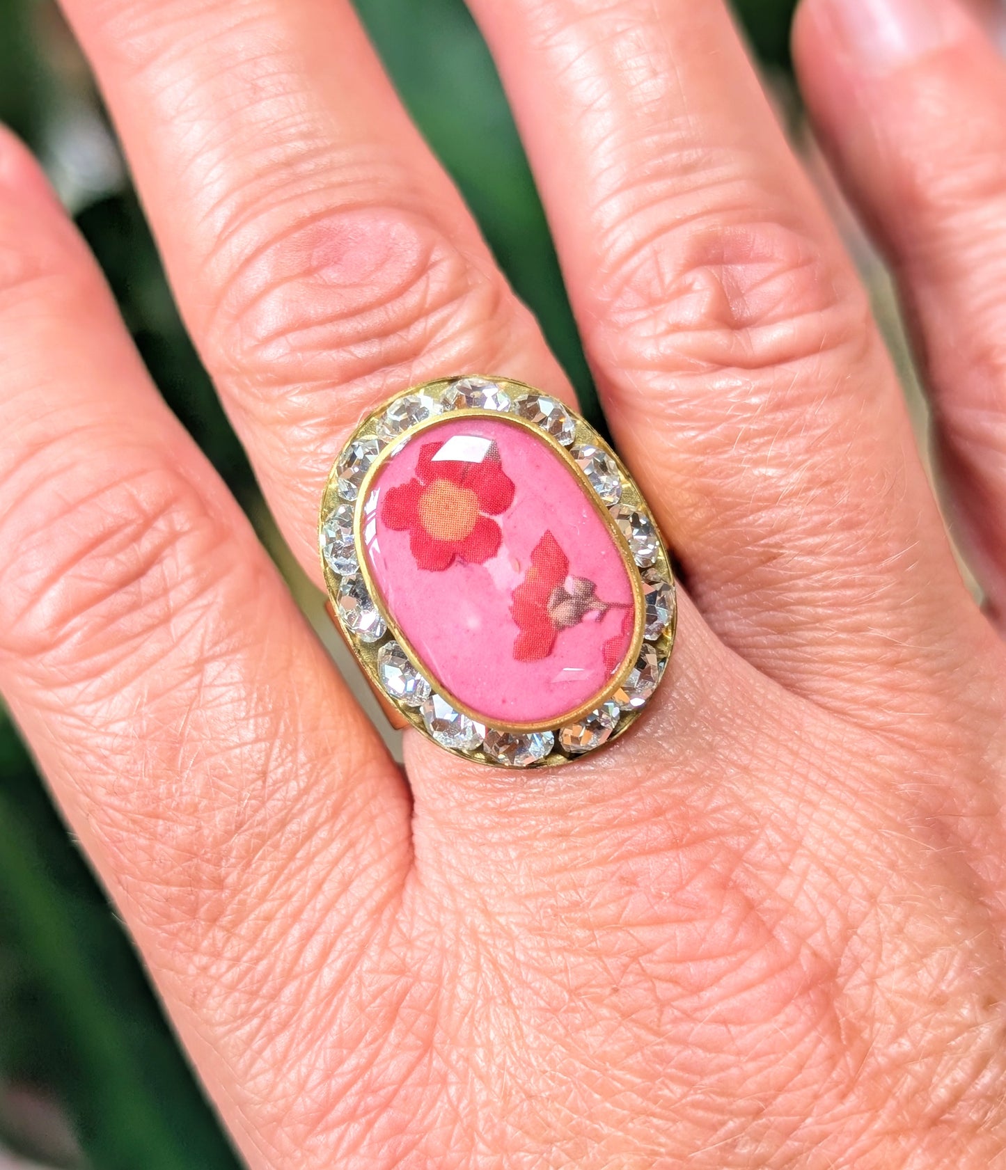 Bright Pink Sparkle Ring