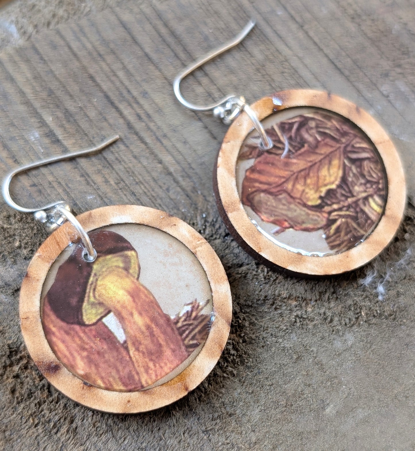 Round Mushroom Earrings