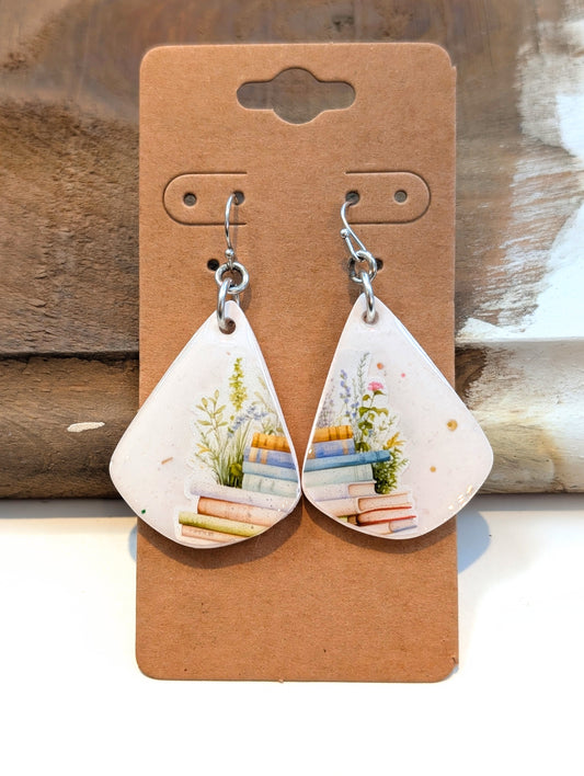 Bibliophile Teardrop Earrings