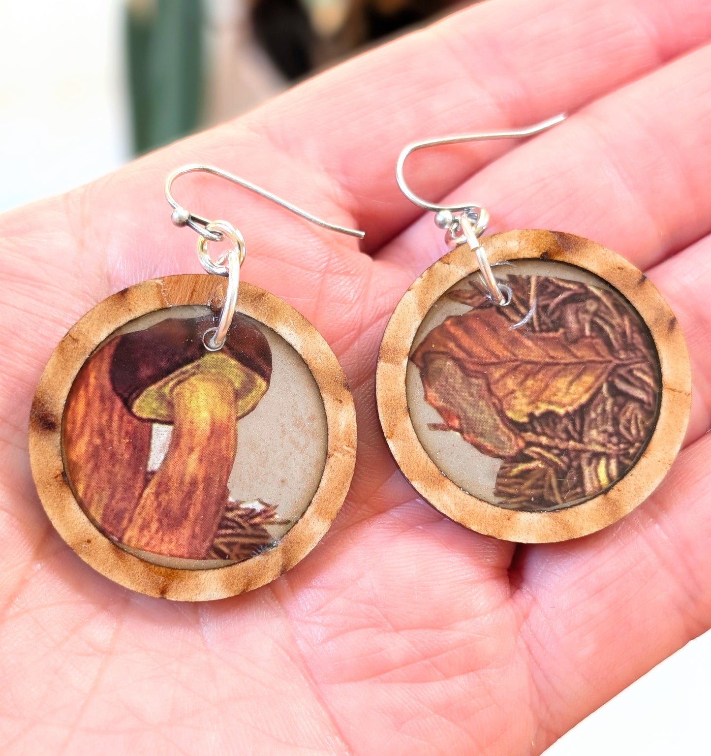 Round Mushroom Earrings