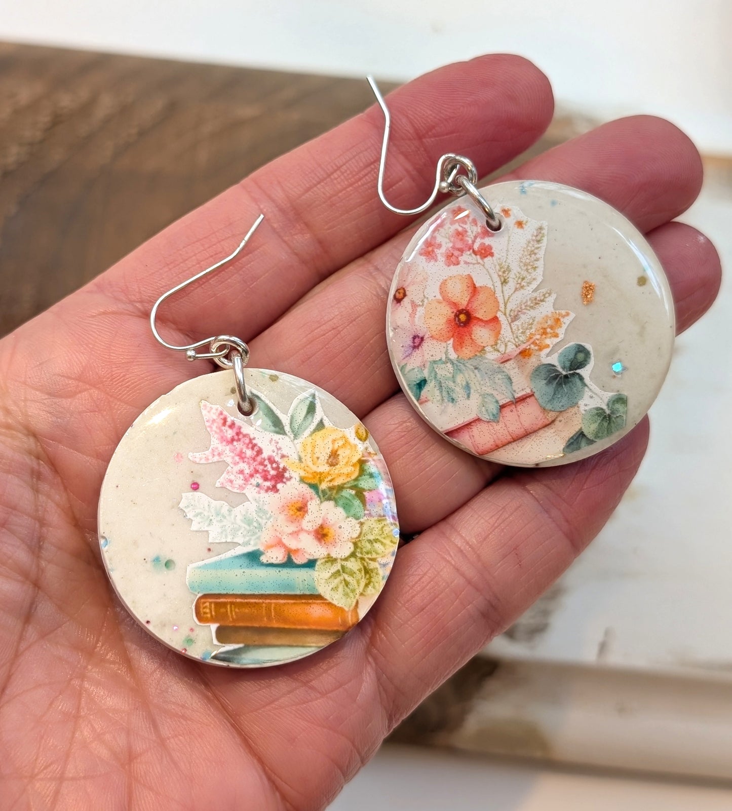 Round Bibliophile Earrings