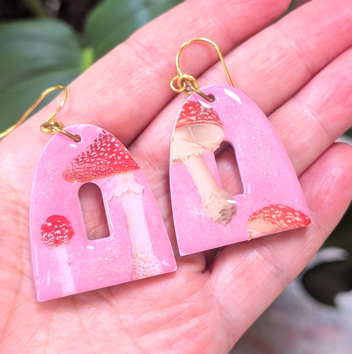 Bold Mushroom Earrings