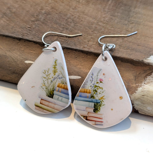 Bibliophile Teardrop Earrings