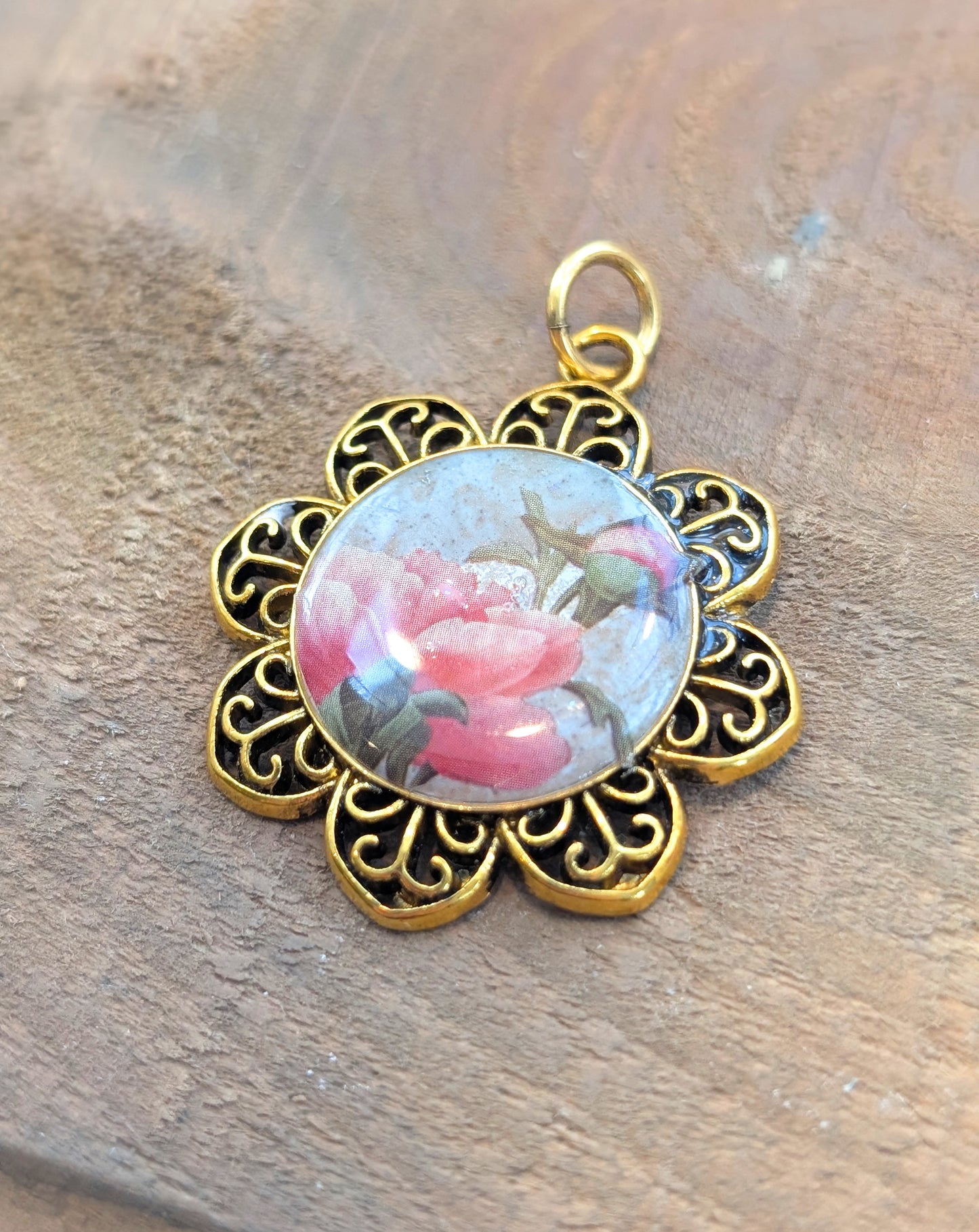 Pink Floral Pendant