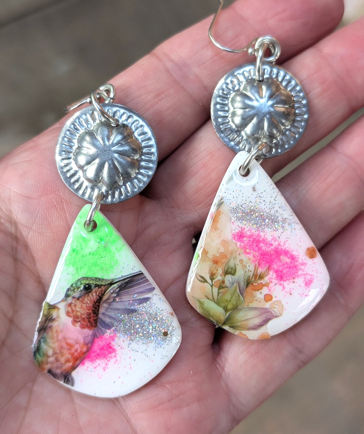 Bright Hummingbird Earrings