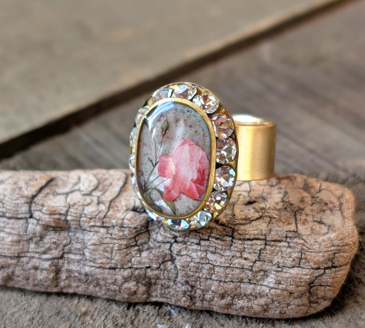 Pink Rose Sparkle Ring