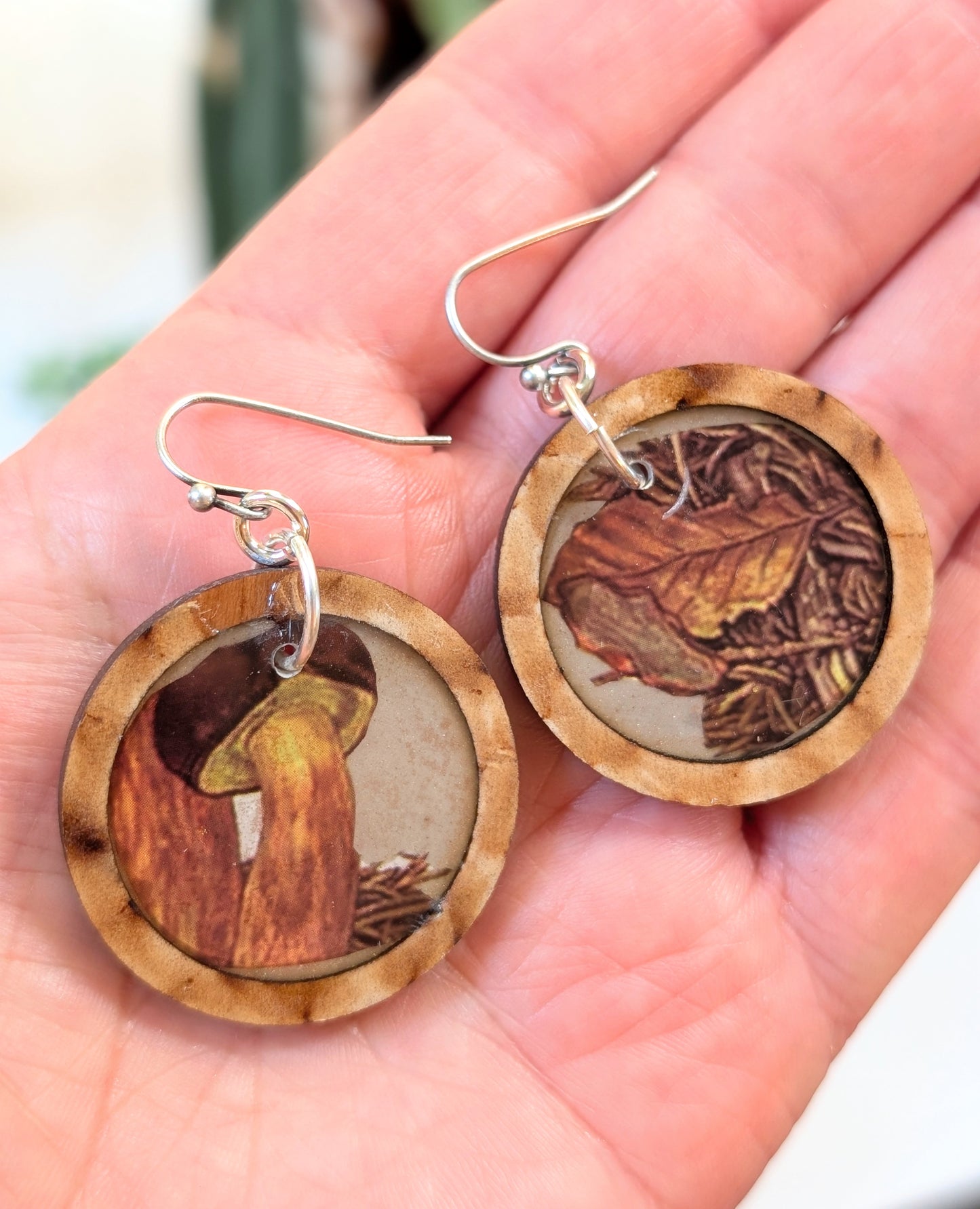 Round Mushroom Earrings